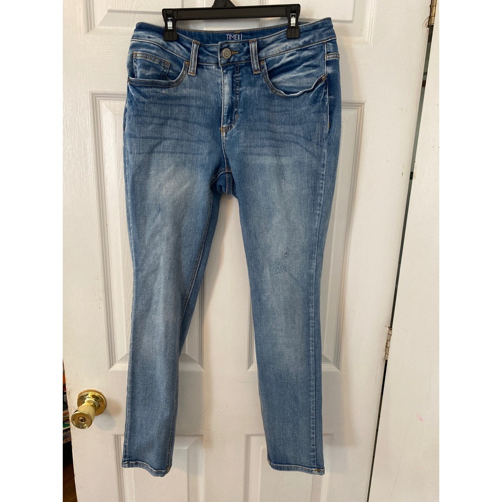 Time and Tru Womens Skinny Jeans Size 12 Medium Wash Stretch TTL38842 Denim